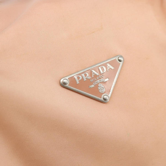 PRADA Hand Bag Nylon Pink Silver Auth 189599