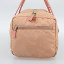 PRADA Hand Bag Nylon Pink Silver Auth 189599-3