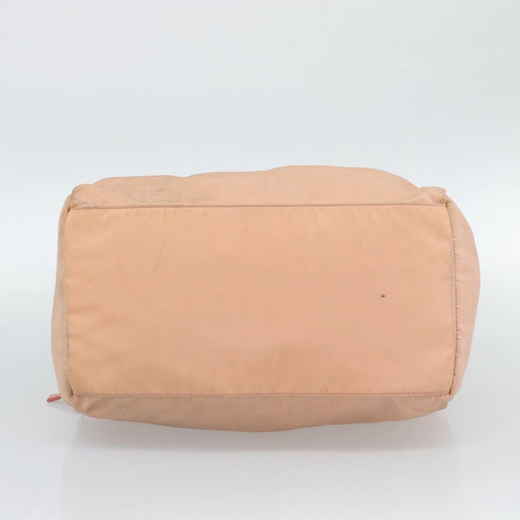 PRADA Hand Bag Nylon Pink Silver Auth 189599