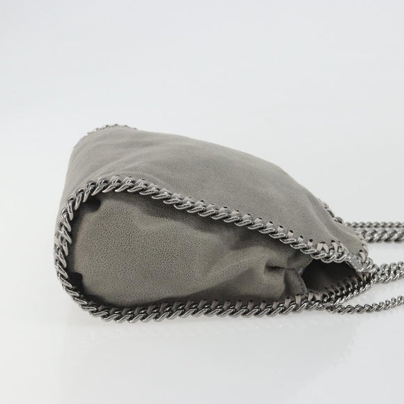 Stella MacCartney Falabella Chain Bag Polyester 2way Gray 371223 Auth 189600A