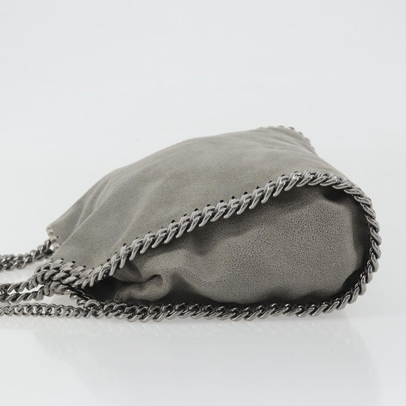 Stella MacCartney Falabella Chain Bag Polyester 2way Gray 371223 Auth 189600A
