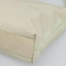PRADA Tote Bag Nylon Ivory Silver Auth 189601-9