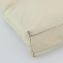 PRADA Tote Bag Nylon Ivory Silver Auth 189601-14
