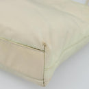 PRADA Tote Bag Nylon Ivory Silver Auth 189601-15