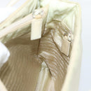PRADA Tote Bag Nylon Ivory Silver Auth 189601-19