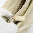 PRADA Tote Bag Nylon Ivory Silver Auth 189601-22