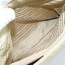 PRADA Tote Bag Nylon Ivory Silver Auth 189601-24