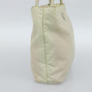 PRADA Tote Bag Nylon Ivory Silver Auth 189601-3