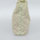 PRADA Tote Bag Nylon Ivory Silver Auth 189601-4