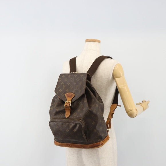 LOUIS VUITTON Monogram Montsouris GM Backpack M51135 LV Auth 189603