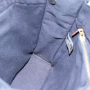 HERMES New Fourre Tout PM Hand Bag Canvas Navy Silver Auth 189604-17