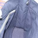 HERMES New Fourre Tout PM Hand Bag Canvas Navy Silver Auth 189604-18