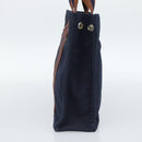 HERMES New Fourre Tout PM Hand Bag Canvas Navy Silver Auth 189604-4