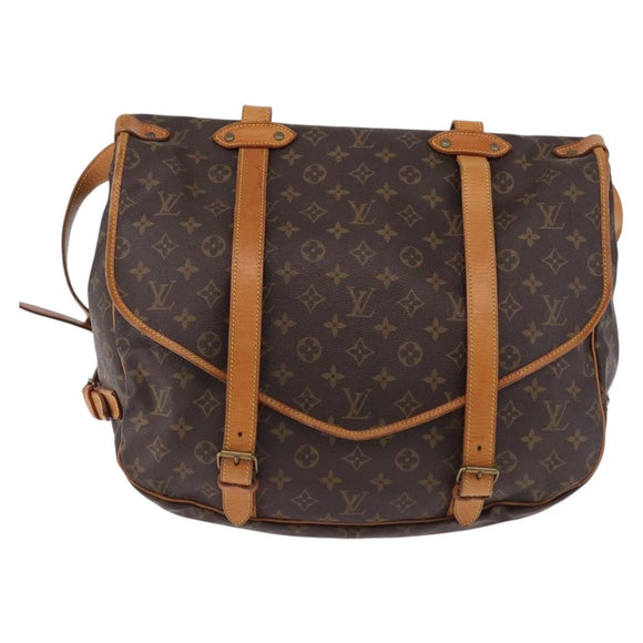 LOUIS VUITTON Monogram Saumur 43 Shoulder Bag M42252 LV Auth 189607