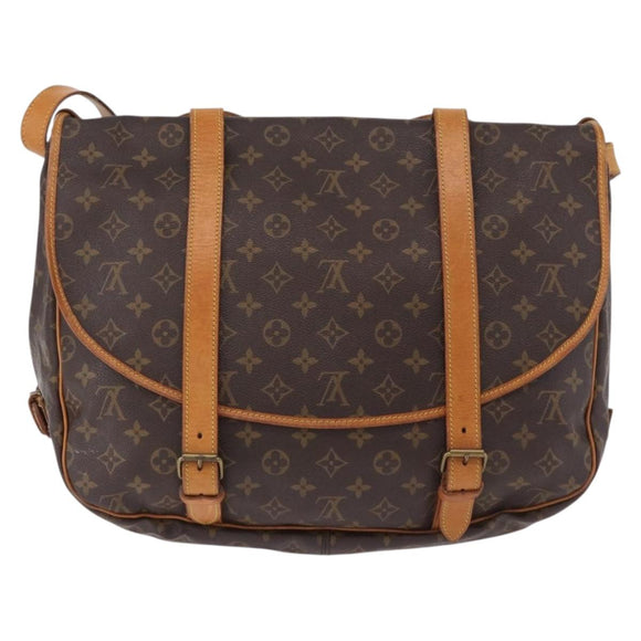 LOUIS VUITTON Monogram Saumur 43 Shoulder Bag M42252 LV Auth 189607
