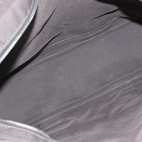 HERMES Her LineMM Hand Bag Canvas Gray Silver Auth 189610