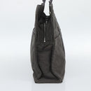 HERMES Her LineMM Hand Bag Canvas Gray Silver Auth 189610-3