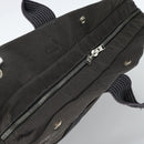 HERMES Her LineMM Hand Bag Canvas Gray Silver Auth 189610-6