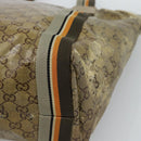 GUCCI GG Crystal Tote Bag Coated Canvas Beige 189669 Auth 189612-17