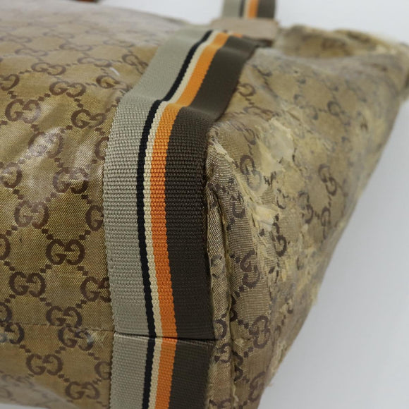 GUCCI GG Crystal Tote Bag Coated Canvas Beige 189669 Auth 189612