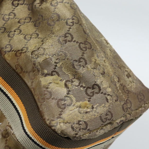 GUCCI GG Crystal Tote Bag Coated Canvas Beige 189669 Auth 189612