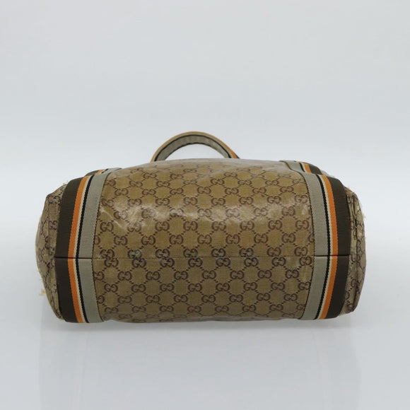 GUCCI GG Crystal Tote Bag Coated Canvas Beige 189669 Auth 189612