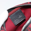 FENDI Zucchino Canvas Pouch Red Silver Auth 189615A-9