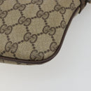 GUCCI GG Supreme Web Sherry Line Bag PVC Beige Gold 904 02 047 Auth 189616-16
