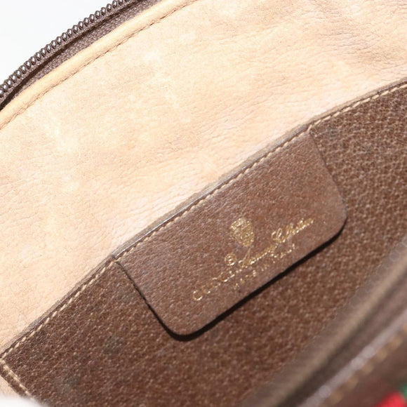 GUCCI GG Supreme Web Sherry Line Bag PVC Beige Gold 904 02 047 Auth 189616