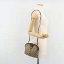 GUCCI GG Supreme Web Sherry Line Bag PVC Beige Gold 904 02 047 Auth 189616-22