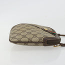 GUCCI GG Supreme Web Sherry Line Bag PVC Beige Gold 904 02 047 Auth 189616-3