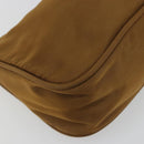 PRADA Accessory Pouch Nylon Brown Silver Auth 189617-11