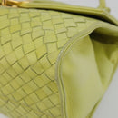 BOTTEGA VENETA INTRECCIATO Hand Bag Leather Yellow Gold Auth 189621-9