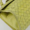 BOTTEGA VENETA INTRECCIATO Hand Bag Leather Yellow Gold Auth 189621-14