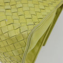 BOTTEGA VENETA INTRECCIATO Hand Bag Leather Yellow Gold Auth 189621-15