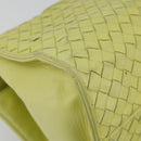 BOTTEGA VENETA INTRECCIATO Hand Bag Leather Yellow Gold Auth 189621-16