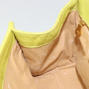 BOTTEGA VENETA INTRECCIATO Hand Bag Leather Yellow Gold Auth 189621-21