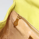 BOTTEGA VENETA INTRECCIATO Hand Bag Leather Yellow Gold Auth 189621-22