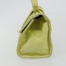 BOTTEGA VENETA INTRECCIATO Hand Bag Leather Yellow Gold Auth 189621-3