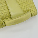 BOTTEGA VENETA INTRECCIATO Hand Bag Leather Yellow Gold Auth 189621-7
