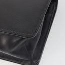 PRADA Chain Shoulder Bag Saffiano Leather Black Gold Auth 189622A-16