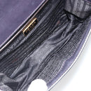 PRADA Chain Shoulder Bag Saffiano Leather Black Gold Auth 189622A-10