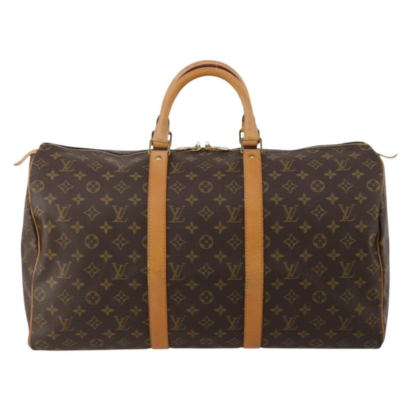 LOUIS VUITTON Monogram Keepall 50 Boston Bag M41426 LV Auth 189624A