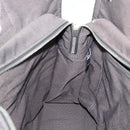 HERMES Her Line MM Hand Bag Canvas Gray Silver Auth 189625-18
