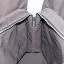 HERMES Her Line MM Hand Bag Canvas Gray Silver Auth 189625-19