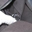 HERMES Her Line MM Hand Bag Canvas Gray Silver Auth 189626-12