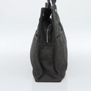 HERMES Her Line MM Hand Bag Canvas Gray Silver Auth 189626-3