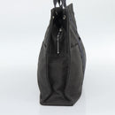HERMES Her Line MM Hand Bag Canvas Gray Silver Auth 189626-4