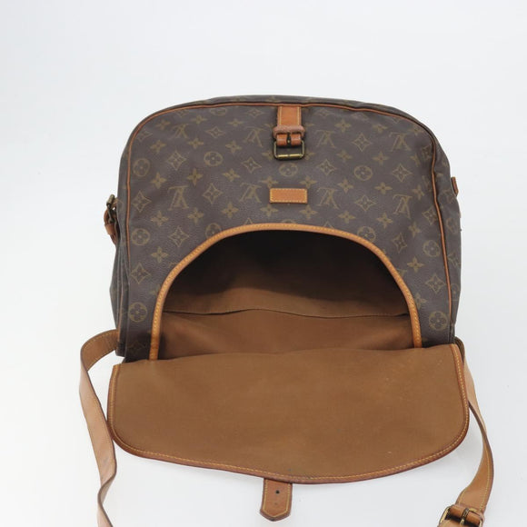 LOUIS VUITTON Monogram Saumur 35 Shoulder Bag M42254 LV Auth 189628