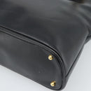GUCCI Bamboo Hand Bag Leather 2way Black Gold 000 3780 0289 Auth 189634-10